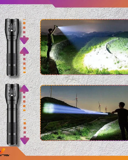 3 LED taktinių žibintuvėlių rinkinys Omna