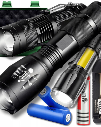3 LED taktinių žibintuvėlių rinkinys Omna