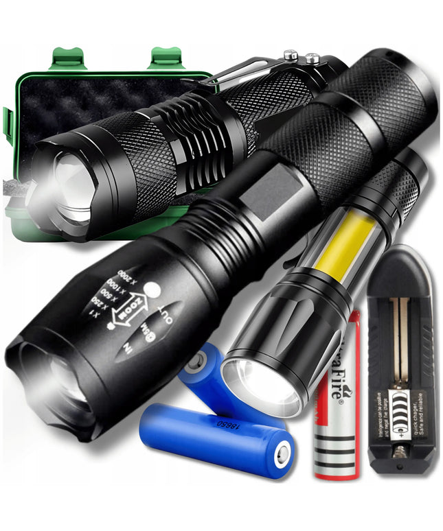 3 LED taktinių žibintuvėlių rinkinys Omna