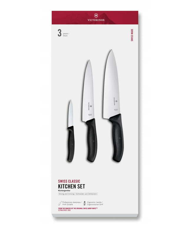 3 virtuvinių peilių rinkinys Victorinox Swiss Classic 6.7133.3G, šefo peilis 20 cm