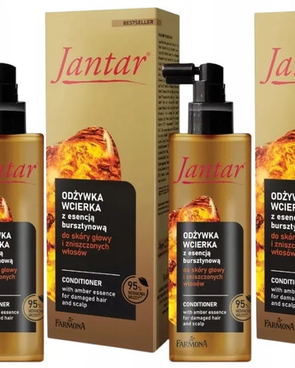 3 vnt. Jantar plaukų kondicionierius su gintaro esencija, 100 ml, skatinantis naujų plaukų augimą