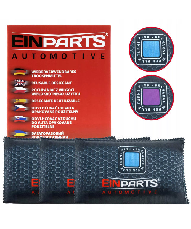 3 x drėgmės sugėriklis automobiliui, daugkartinio naudojimo su užpildymo indikatoriumi, drėgmės surinkėjas