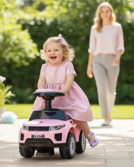 Sun Baby vaikiškas paspirtukas vienerių metų vaikui, šviesiai rožinis