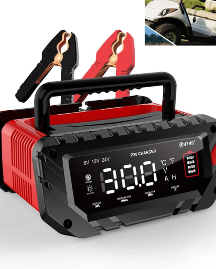 30 A P30 akumuliatorių įkroviklis LiFePO4 ir ličio akumuliatoriams, 6 V / 12 V / 24 V