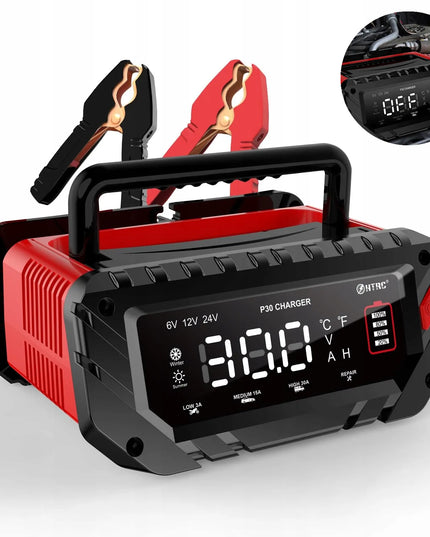 30 A P30 akumuliatorių įkroviklis LiFePO4 ir ličio akumuliatoriams, 6 V / 12 V / 24 V