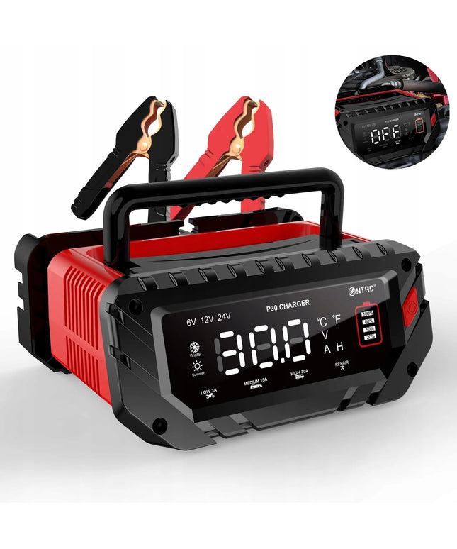 30 A P30 akumuliatorių įkroviklis LiFePO4 ir ličio akumuliatoriams, 6 V / 12 V / 24 V