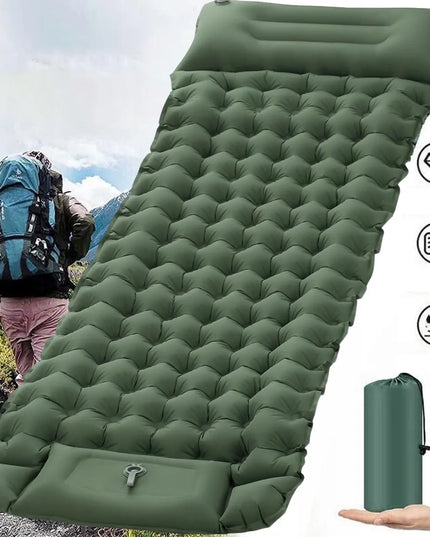 Savaime prisipučiantis kempingo čiužinys 200 x 70 x 10 cm su pagalve