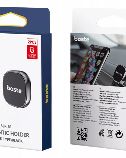 BOSTE STIPRUS UNIVERSALUS MAGNETINIS LAIKIKLIS TELEFONUI RAKTAMS 2 VNT. RINKINYS