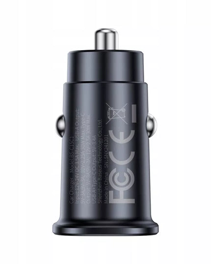 BASEUS greitas automobilinis įkroviklis USB-C PD USB-A 30W