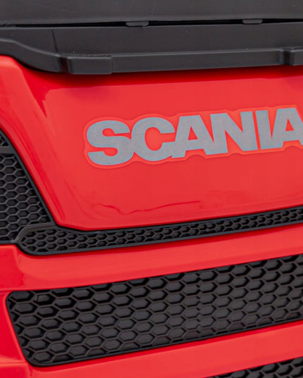 Elektromobilis Scania R-SERIE 4x4 raudonas – Sunkvežimis vaikams su akumuliatoriumi