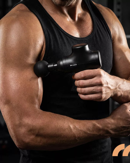 Nugaros, kūno ir pėdų masažo pistoletas Maltec BodyBeat Go su dėklu ir 6 antgaliais