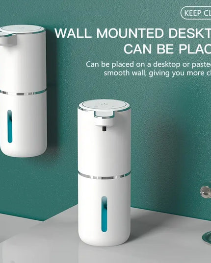 380 ml Vonios Skysčio Dozatorius – Automatinis Sieninis Dozatorius su Įkraunama Jutiklio Sistema, Skirtas Rankoms