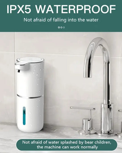 380 ml Vonios Skysčio Dozatorius – Automatinis Sieninis Dozatorius su Įkraunama Jutiklio Sistema, Skirtas Rankoms