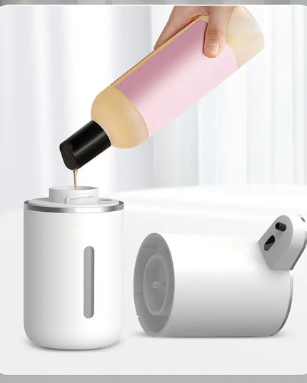 380 ml Vonios Skysčio Dozatorius – Automatinis Sieninis Dozatorius su Įkraunama Jutiklio Sistema, Skirtas Rankoms