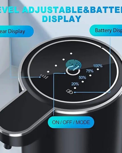 380 ml Vonios Skysčio Dozatorius – Automatinis Sieninis Dozatorius su Įkraunama Jutiklio Sistema, Skirtas Rankoms