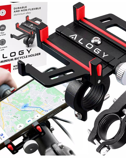 TVIRTAS ALOGY DVIRAČIŲ IR MOTOCIKLŲ LAIKIKLIS TELEFONUI AR GPS