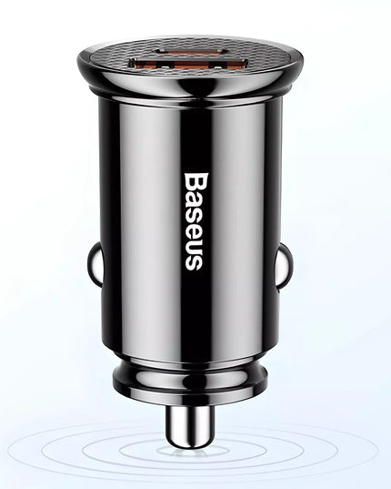 BASEUS galingas greitas automobilinis įkroviklis USB USB-C TYPE-C PD 30W QC 3.0 5A