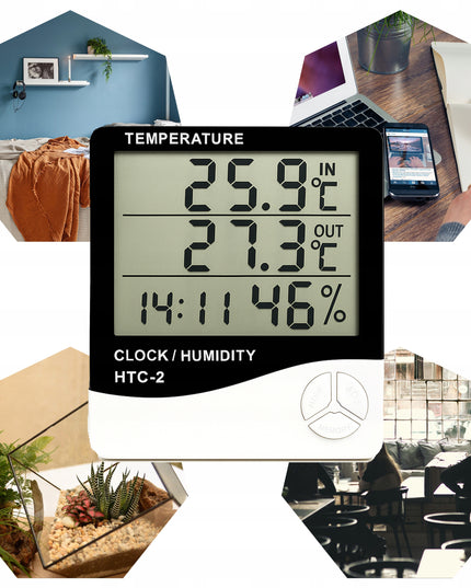 3X ORŲ STOTIS TERMOMETRAS HIGROMETRAS PATALPŲ MINI KOMPLEKTAS