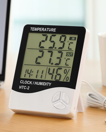 3X ORŲ STOTIS TERMOMETRAS HIGROMETRAS PATALPŲ MINI KOMPLEKTAS