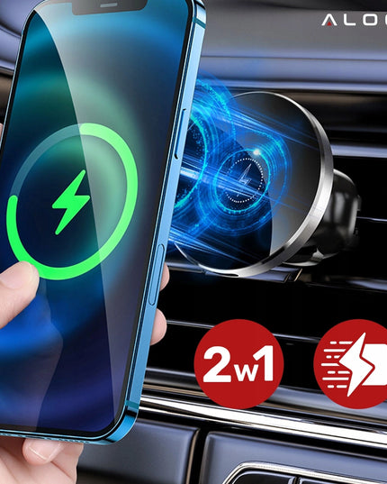 Automobilinis laikiklis MAG SAFE, belaidis įkroviklis 15W, skirtas iPhone 14, 15, 16, 17