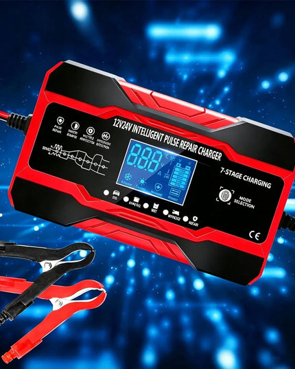 Automatinis 12 V / 24 V akumuliatorių įkroviklis