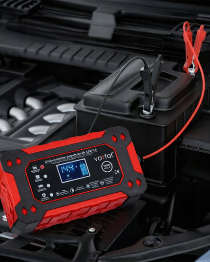 Automatinis išmanusis akumuliatoriaus įkroviklis „Vorfal“ LCD 12 V 6 A