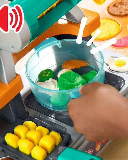 PLAY-DOH plastilinas „Super“ virtuvė su garsais, 6 indeliai ir priedai G2309