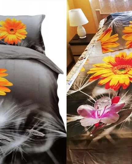 3D patalynės komplektas 160x200, medvilnės satinas, 4 dalys