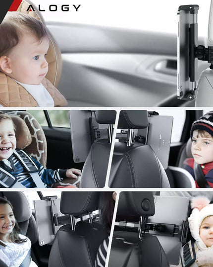 Automobilinis planšetės arba telefono laikiklis galvos atramai 11 colių
