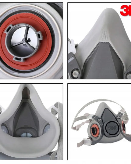 3M 6200 dažymo puskaukė - dulkių respiratorius su filtrais, originalus 3M komplektas