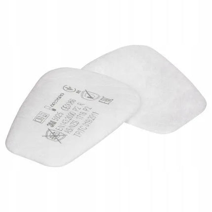 3M 7503 daugkartinė cheminė pusmaskė su 6059 filtrais, dydis L