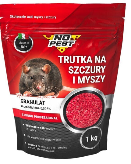 3x NUODAI ŽIURKĖMS IR PELĖMS GRANULĖS BROMADIOLONE NO PEST 1KG