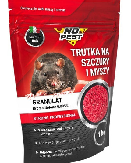 3x NUODAI ŽIURKĖMS IR PELĖMS GRANULĖS BROMADIOLONE NO PEST 1KG