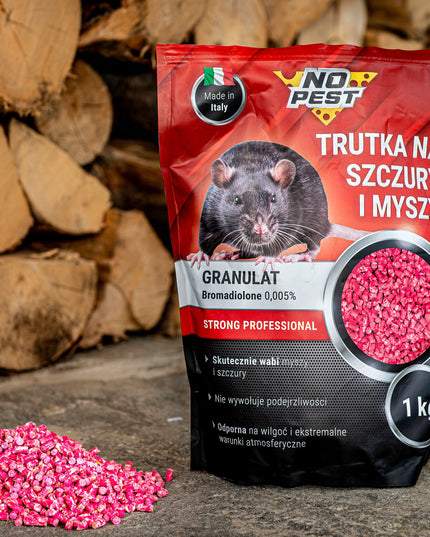 3x NUODAI ŽIURKĖMS IR PELĖMS GRANULĖS BROMADIOLONE NO PEST 1KG