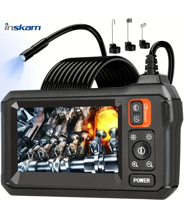 Inskam 4.3" IPS LCD Pramoninis Endoskopas – Patikimas Įrankis Automobilių Remontui