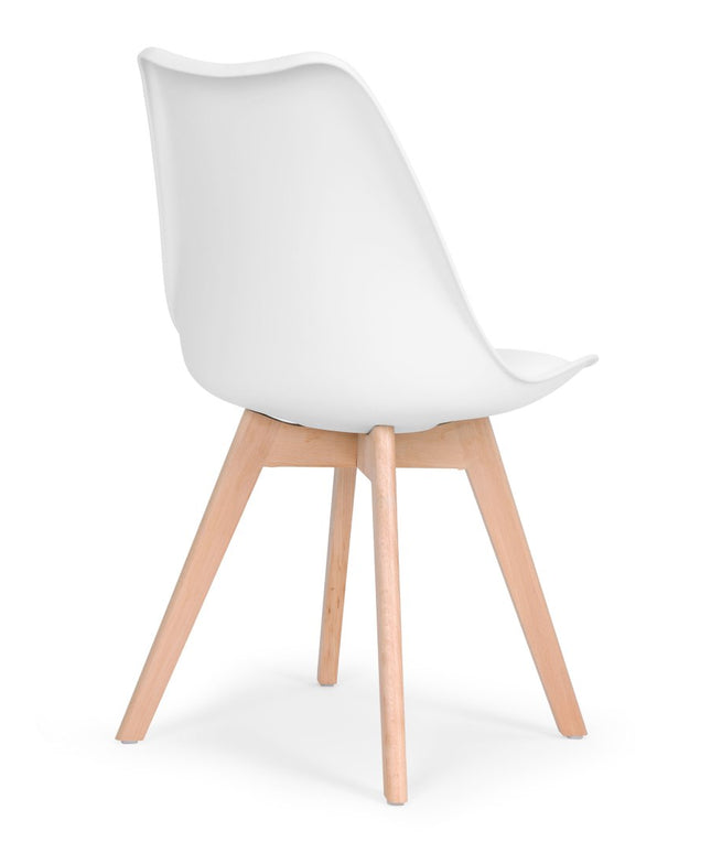 4 Kėdžių Komplektas, Baltos su Pagalvėlėmis, ModernHome