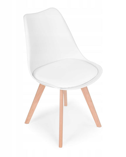 4 Kėdžių Komplektas, Baltos su Pagalvėlėmis, ModernHome