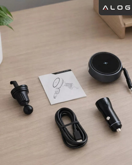 Automobilinis telefono laikiklis su 15W MagSafe belaidžiu įkrovikliu ventiliacijos grotelėms
