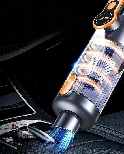 Belaidis rankinis cikloninis automobilinis dulkių siurblys su USB-C įkrovimu, 17 kPa
