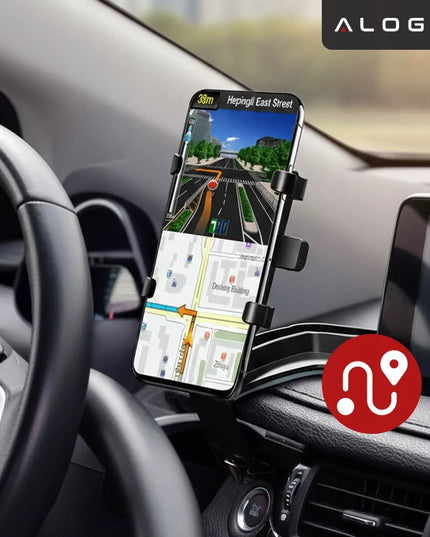 Automobilinis telefono laikiklis, tvirtinamas ant prietaisų skydelio, stogelio ar automobilio konsolės