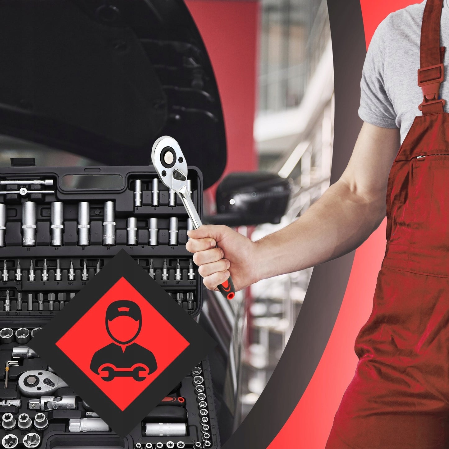 Lizdinių raktų rinkinys 108 vnt. dėklas TORX antgaliai