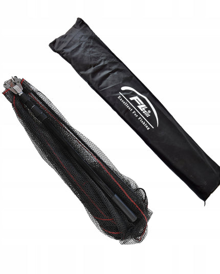 Teleskopinis sulankstomas meškeriojimo tinklas žuvims su gumuota tinkleliu 210 cm