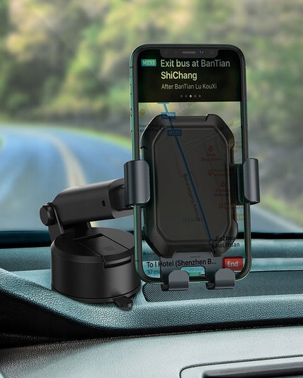 BASEUS LAIKIKLIS TELEFONUI AUTOMOBILIUI ANT PRIETAISŲ SKYDELIO ARBA PRIEKINIO STIKLO, TVIRTAS AUTOMOBILINIS LAIKIKLIS