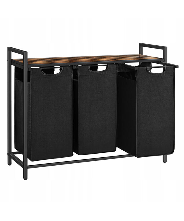 Didelis 3 skyrių pastatomas skalbinių krepšys 3x38L 4CONVY