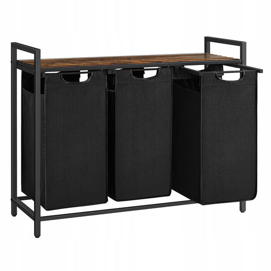 Didelis 3 skyrių pastatomas skalbinių krepšys 3x38L 4CONVY