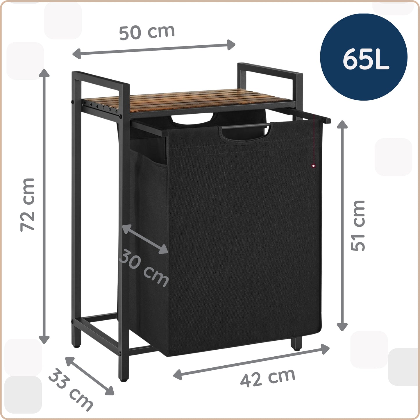 Skalbinių krepšys 65L 4CONVY