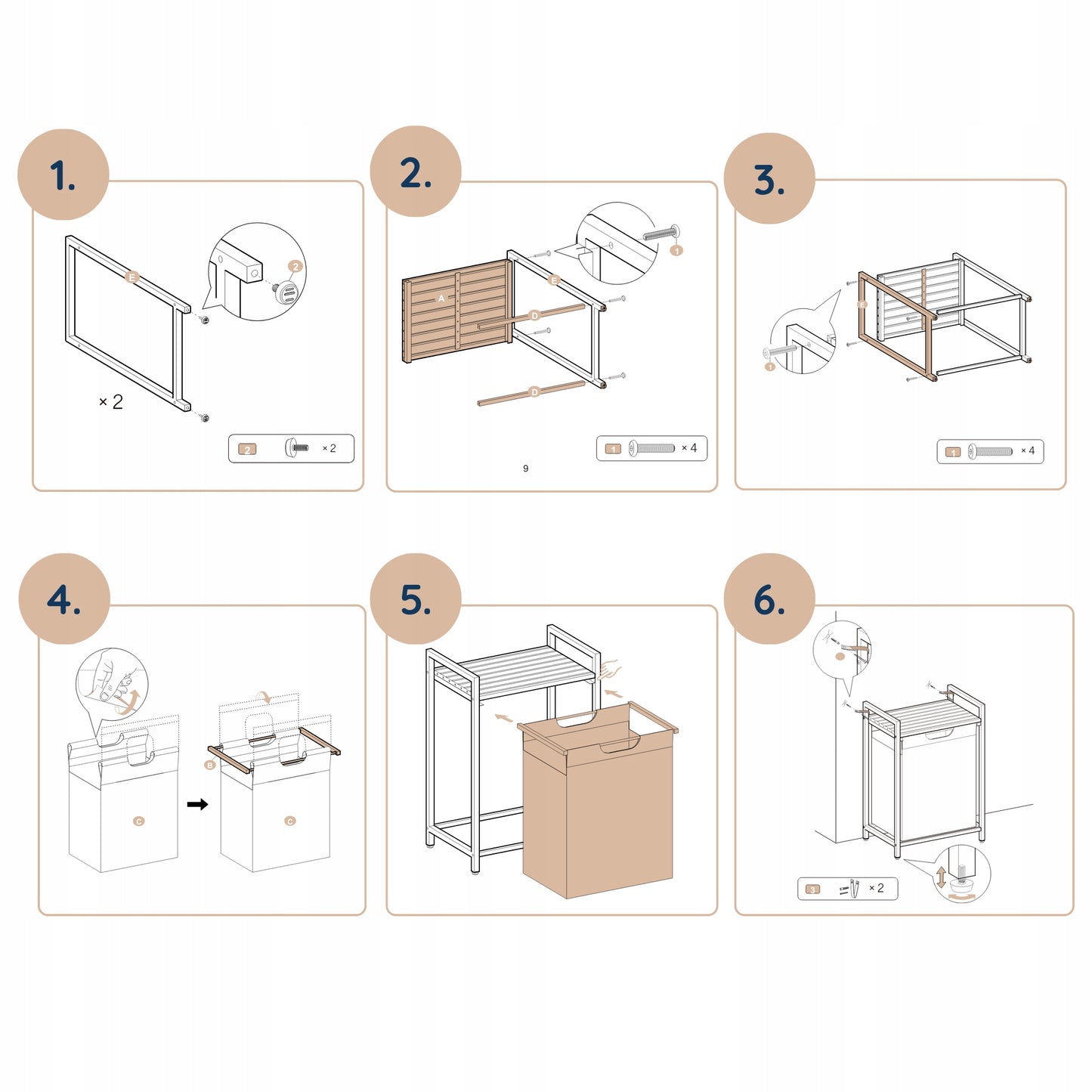 Skalbinių krepšys 65L 4CONVY