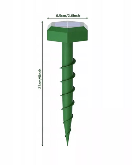 4 vnt. saulės energija varomi ultragarsiniai graužikų, kurmių ir pelių atbaidymo įrenginiai IP65, 23x6,5 cm