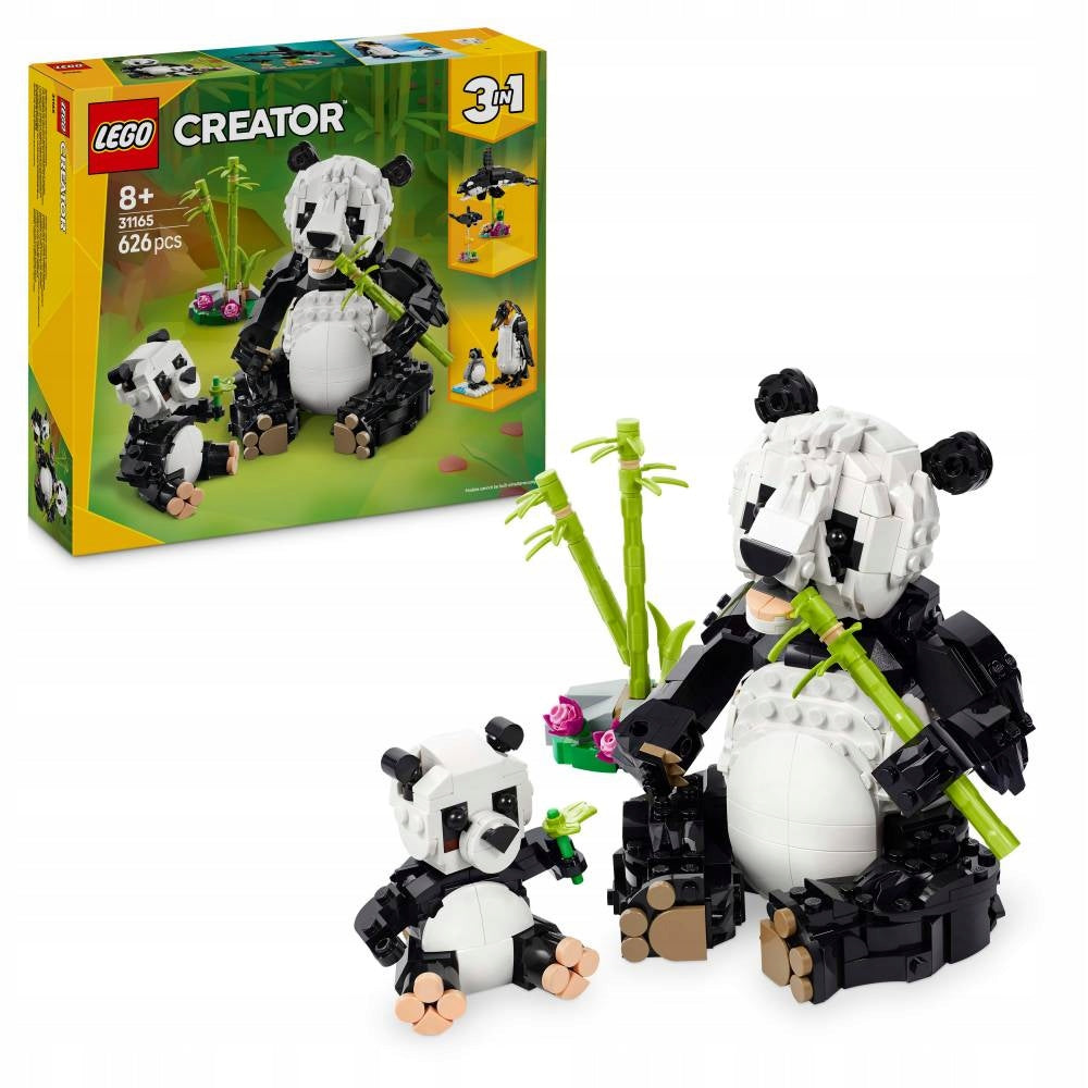 LEGO 31165 CREATOR Laukiniai gyvūnai: pandų šeima 3-in-1