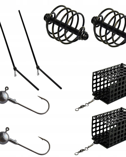 Mega Žvejybos Rinkinys XXL Plūdinė Dugninė Spininginė